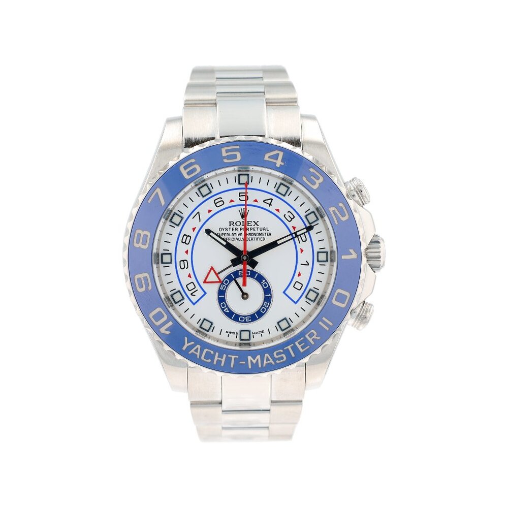 B&P Rolex Yacht-Master II 116680 44mm White Luminous Dial Rotatable Ceramic